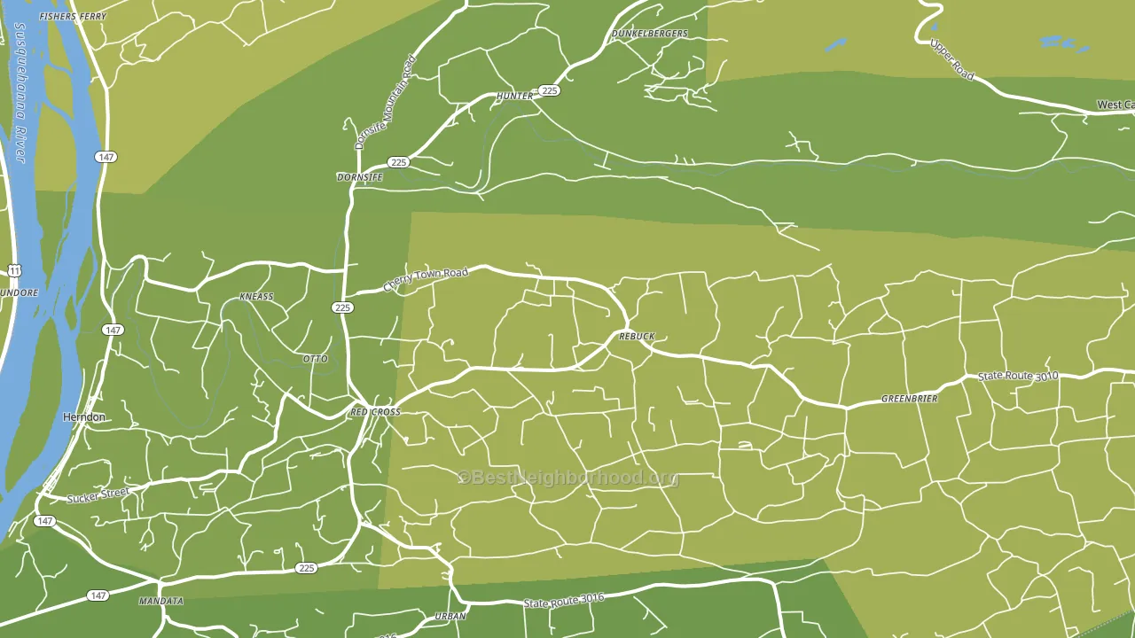 17823, PA block-group voter-turnout map