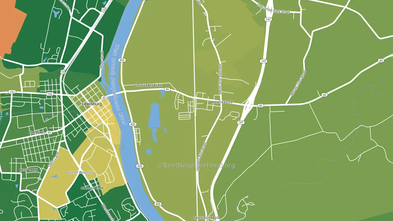 17850, PA block-group voter-turnout map