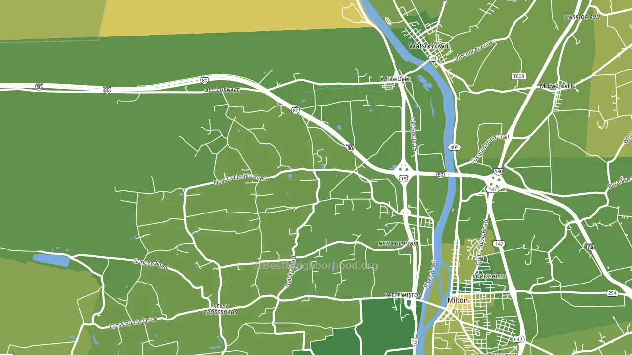17856, PA block-group voter-turnout map