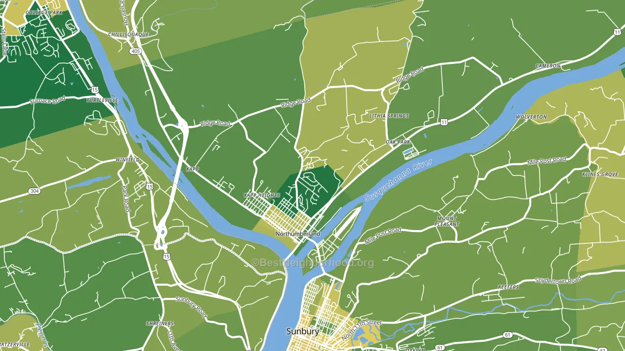 17857, PA block-group voter-turnout map