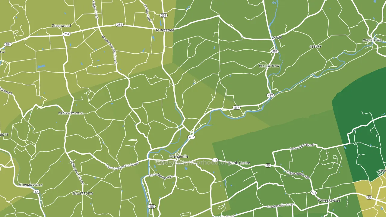 17859, PA block-group voter-turnout map