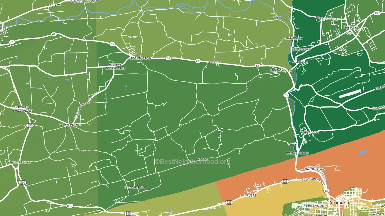 17860, PA block-group voter-turnout map