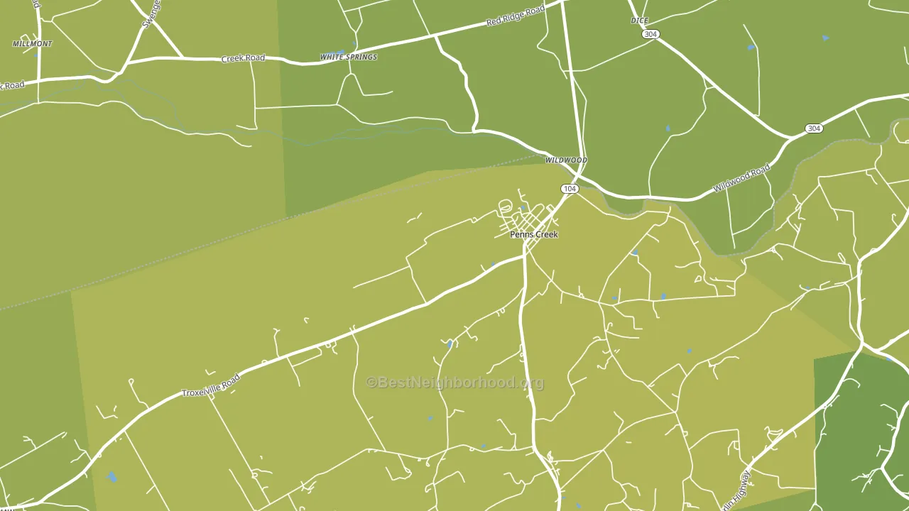 17862, PA block-group voter-turnout map