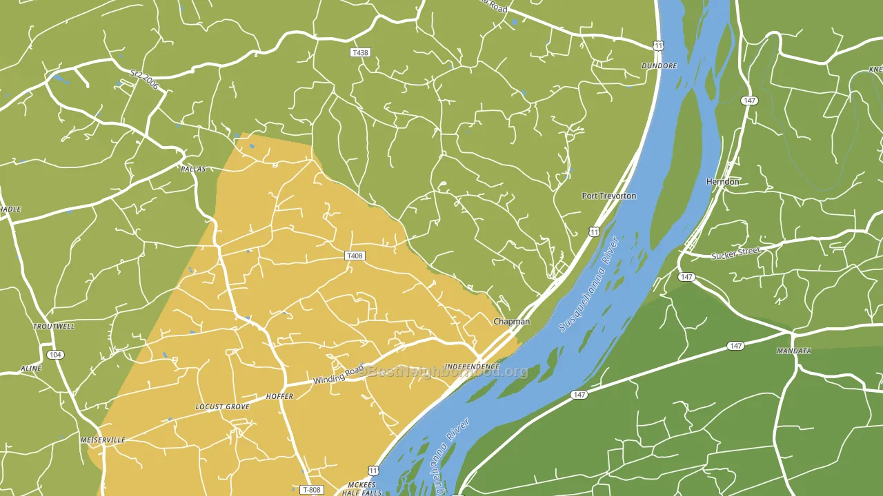 17864, PA block-group voter-turnout map
