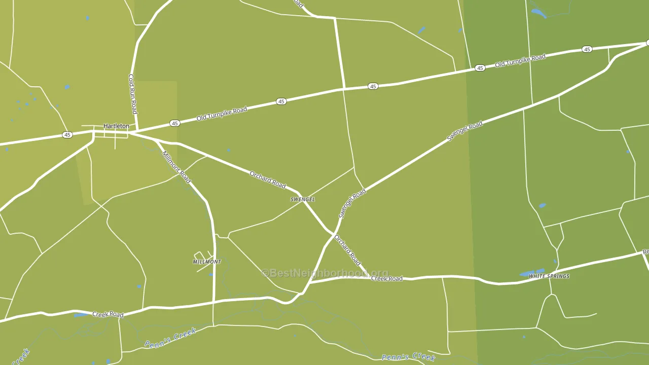17880, PA block-group voter-turnout map
