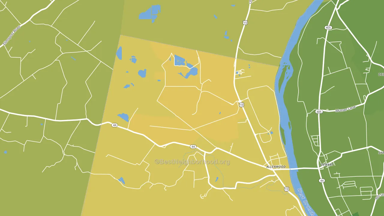 17887, PA block-group voter-turnout map