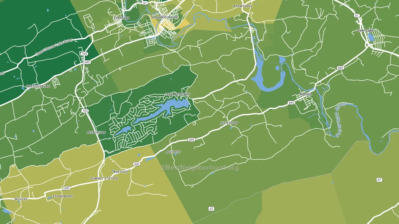 17922, PA block-group voter-turnout map