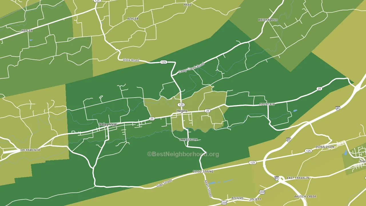 17938, PA block-group voter-turnout map