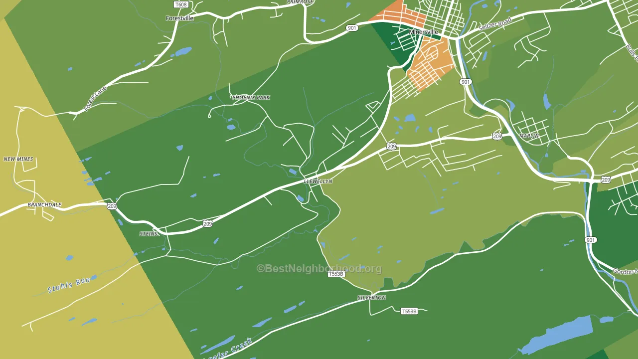 17944, PA block-group voter-turnout map