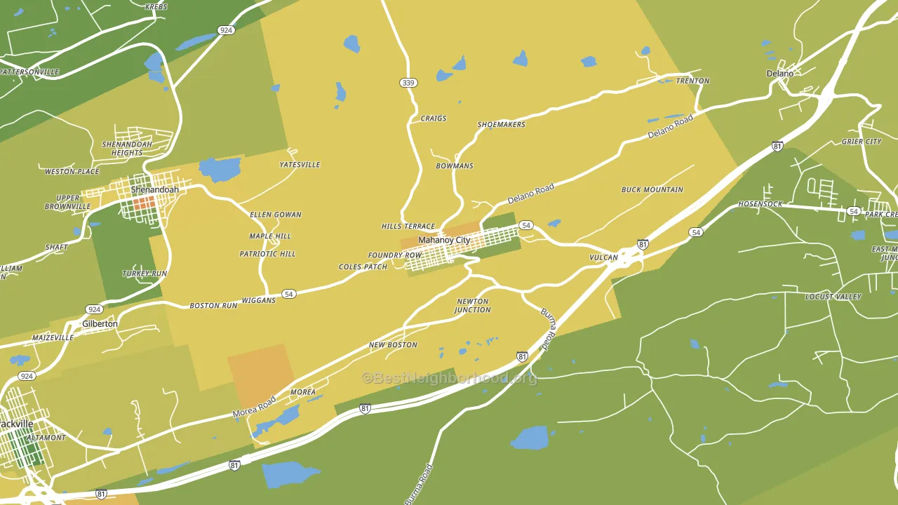 17948, PA block-group voter-turnout map