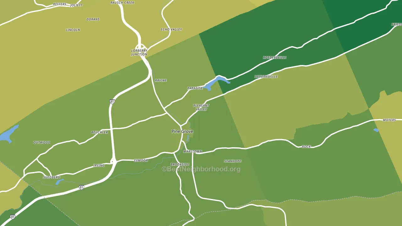 17963, PA block-group voter-turnout map