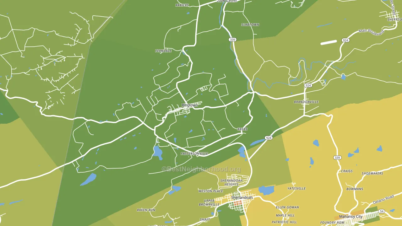 17967, PA block-group voter-turnout map