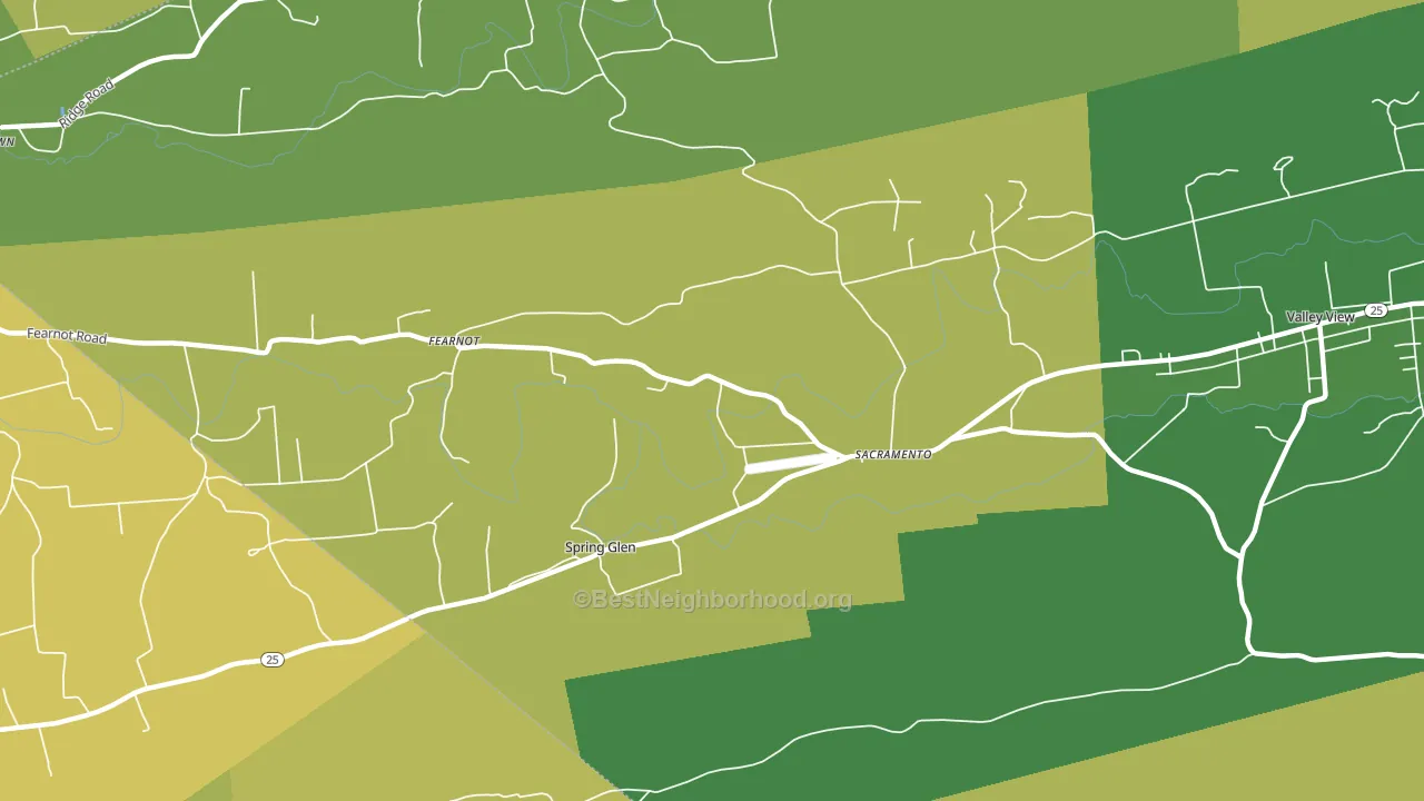17968, PA block-group voter-turnout map