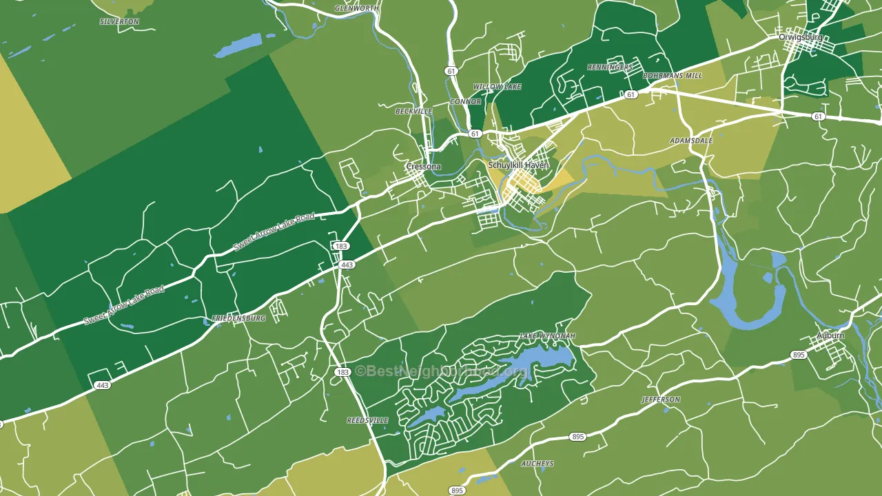 17972, PA block-group voter-turnout map
