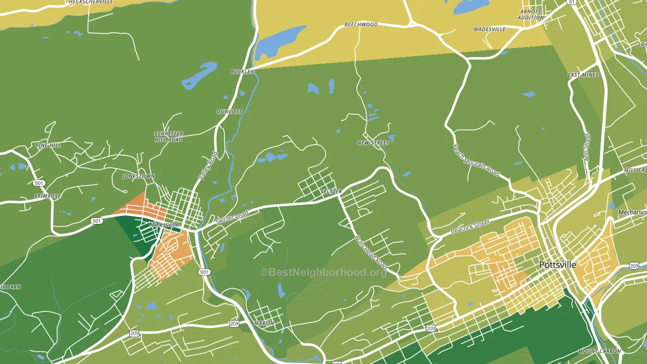 17974, PA block-group voter-turnout map