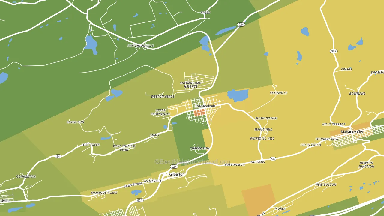 17976, PA block-group voter-turnout map