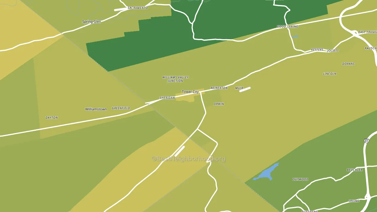 17980, PA block-group voter-turnout map