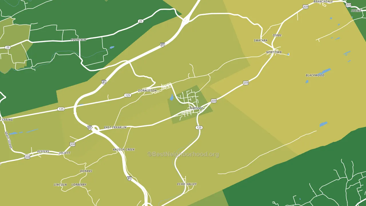 17981, PA block-group voter-turnout map