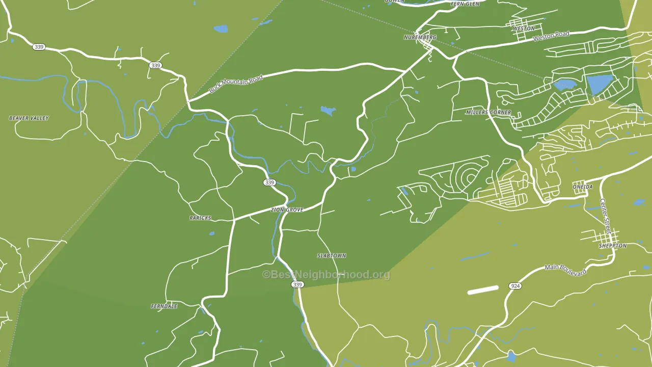 17985, PA block-group voter-turnout map