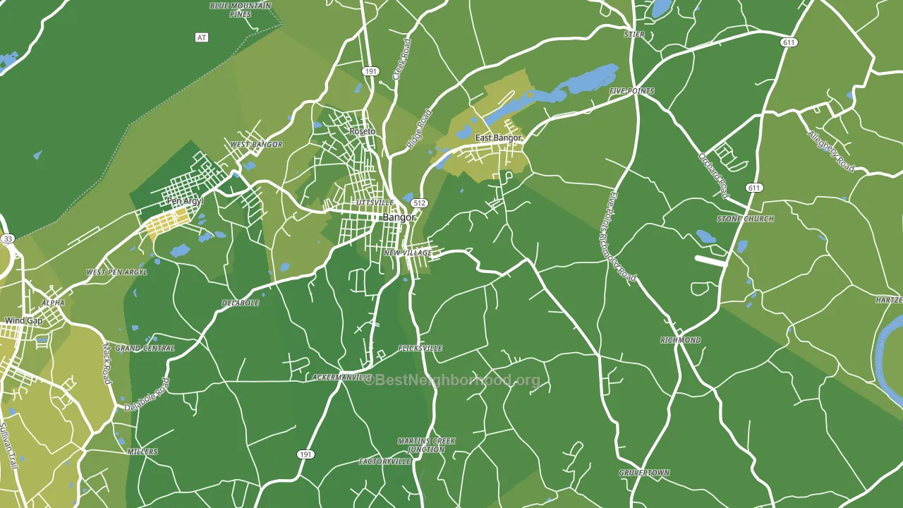 18013, PA block-group voter-turnout map