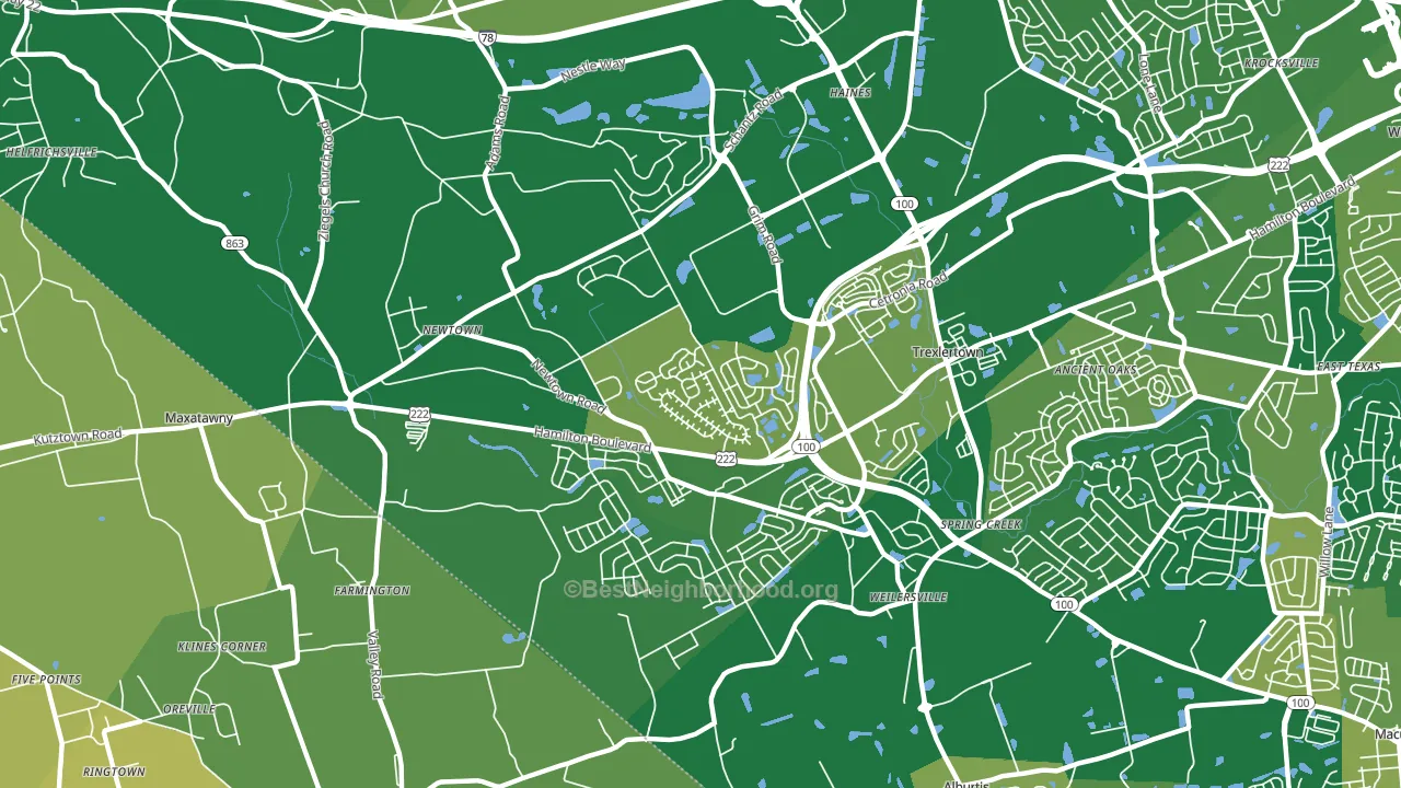 18031, PA block-group voter-turnout map
