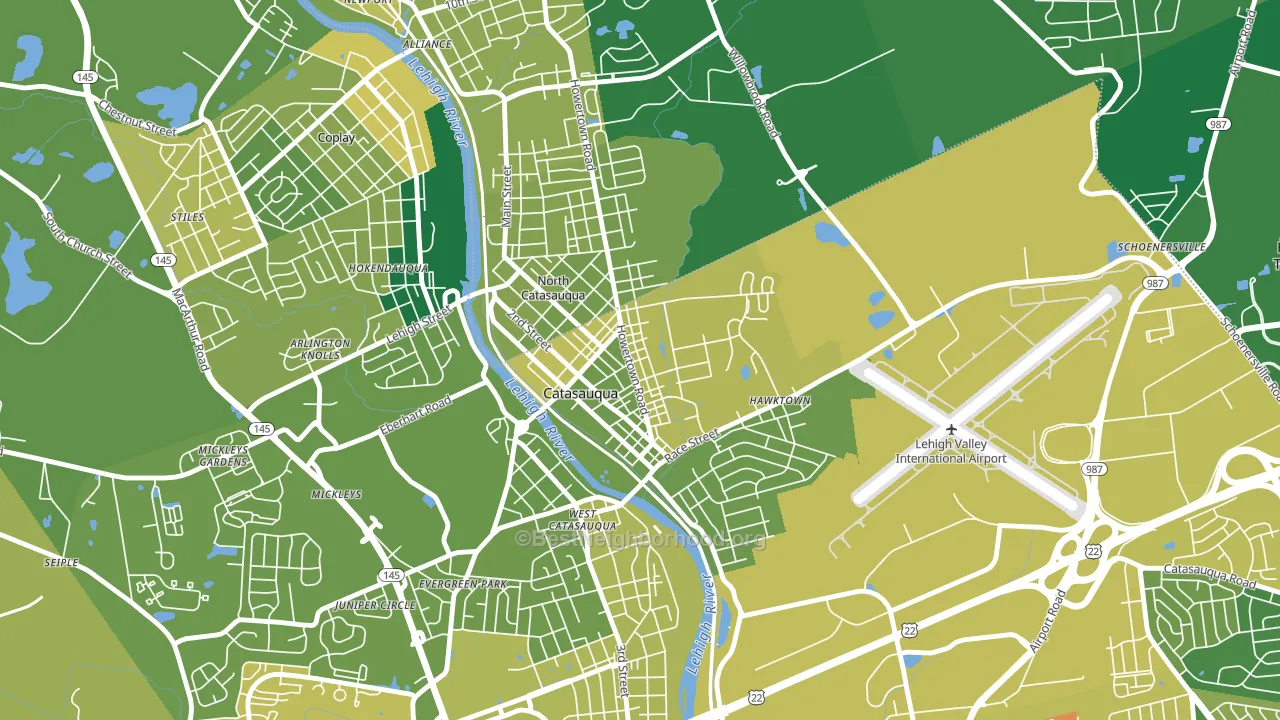 18032, PA block-group voter-turnout map