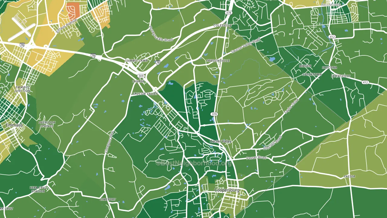 18034, PA block-group voter-turnout map