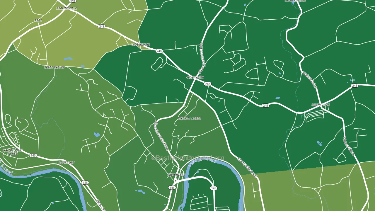 18035, PA block-group voter-turnout map