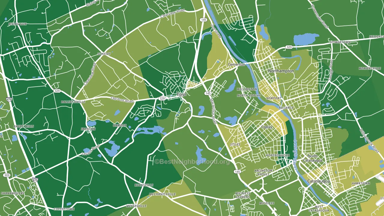 18037, PA block-group voter-turnout map