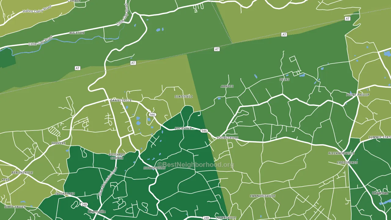 18038, PA block-group voter-turnout map