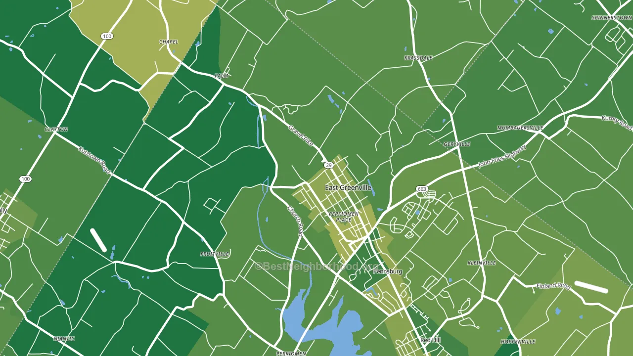 18041, PA block-group voter-turnout map