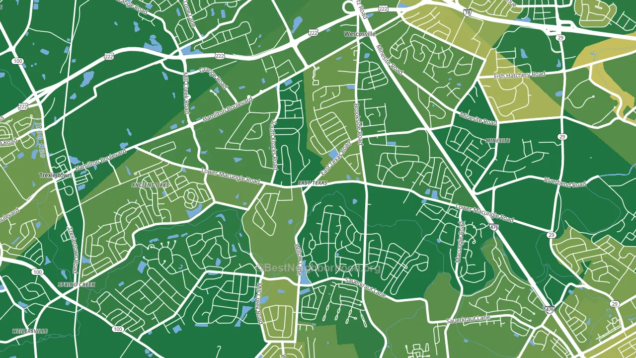 18046, PA block-group voter-turnout map