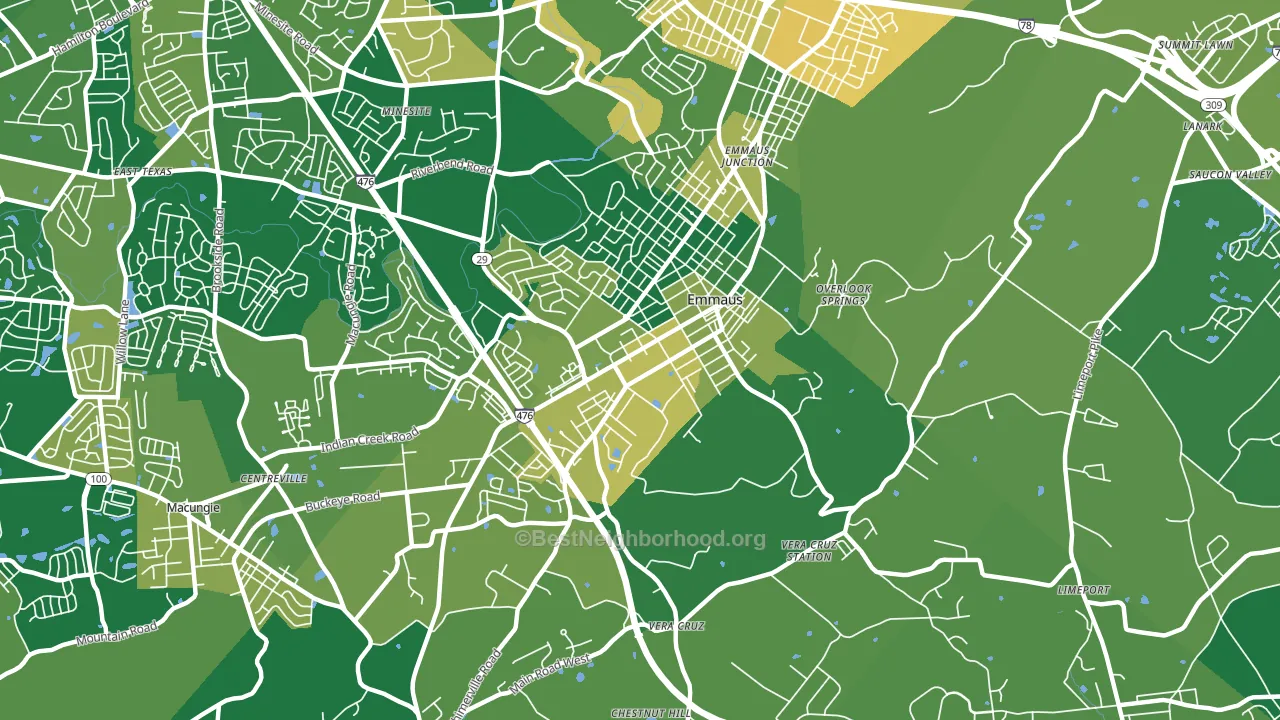 18049, PA block-group voter-turnout map