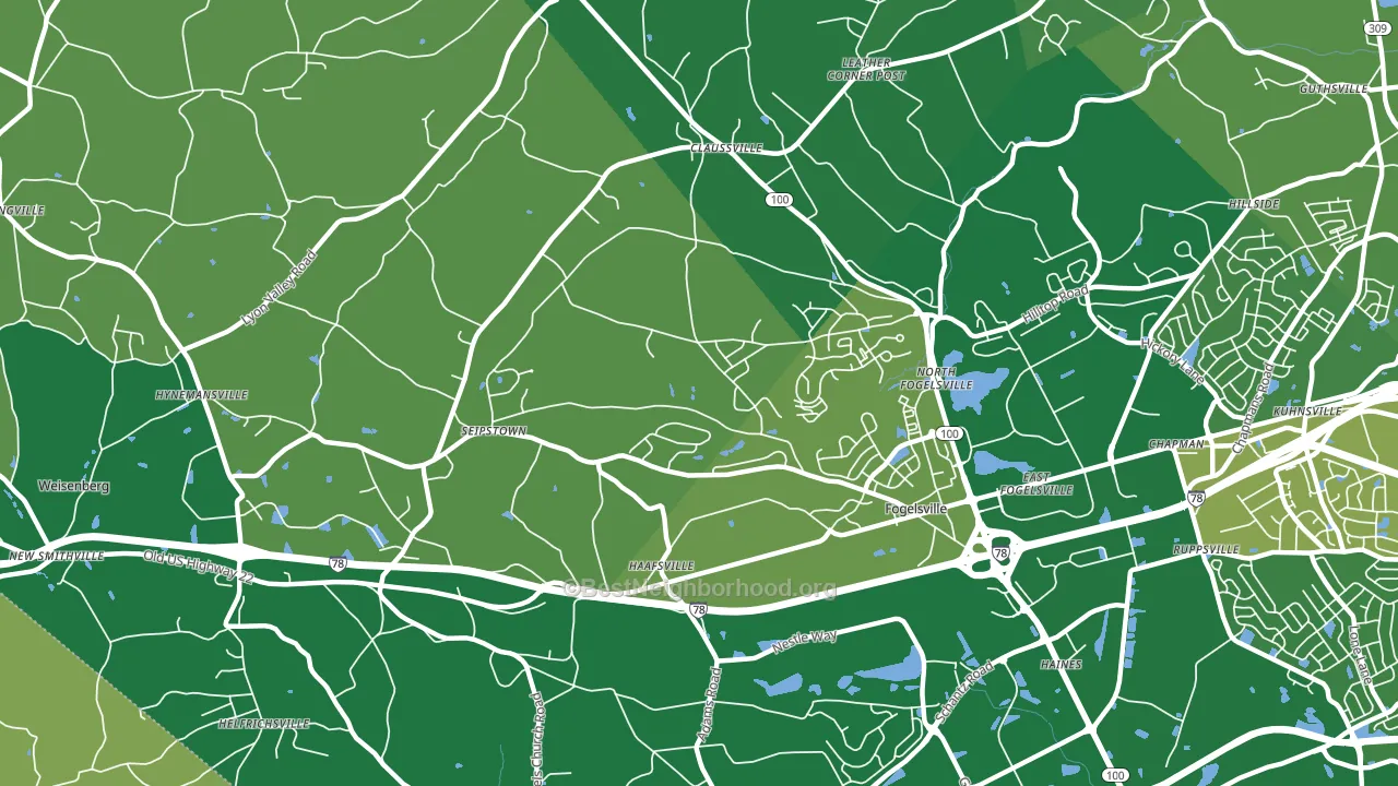 18051, PA block-group voter-turnout map