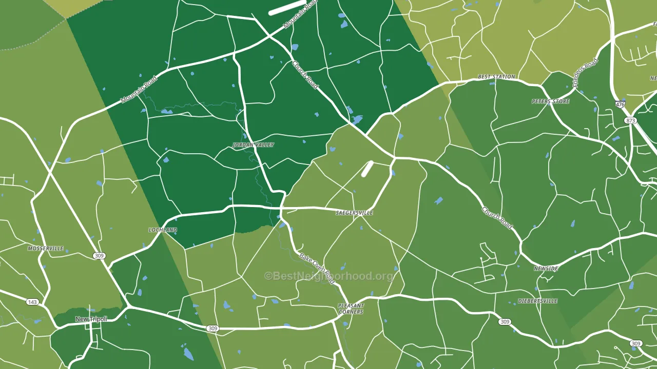18053, PA block-group voter-turnout map
