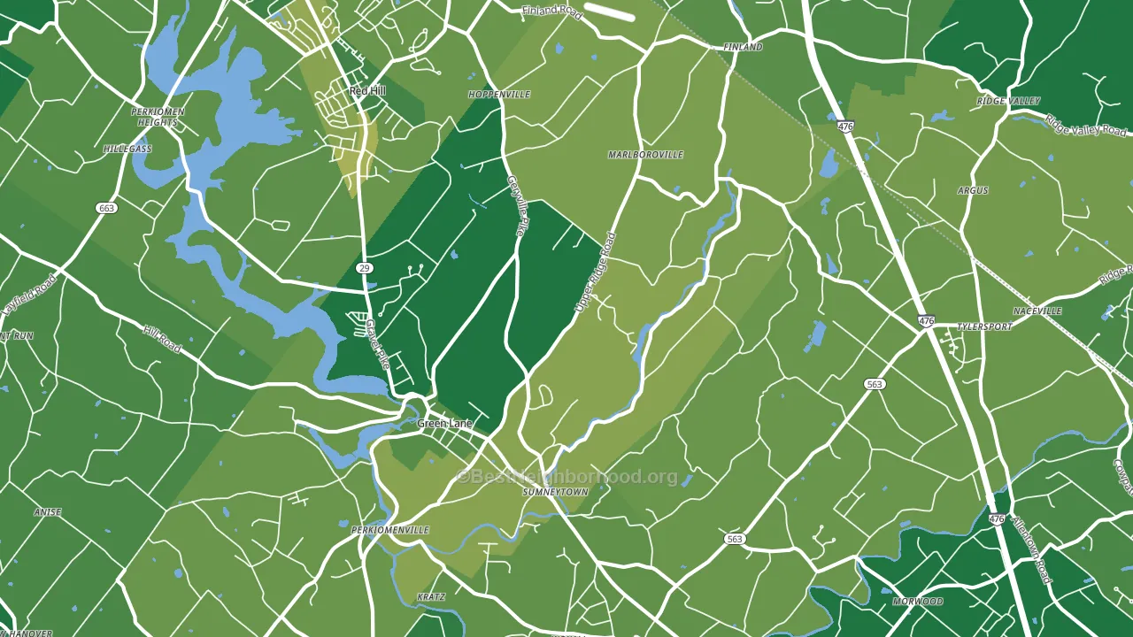 18054, PA block-group voter-turnout map