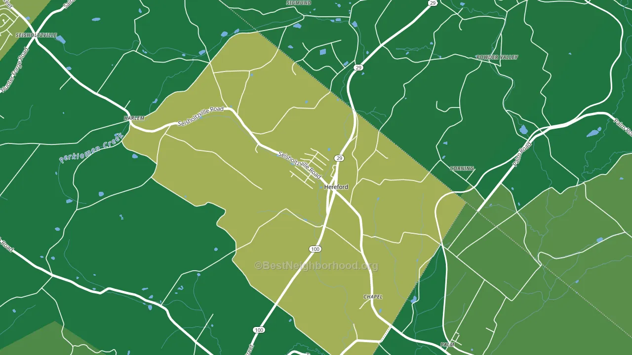 18056, PA block-group voter-turnout map