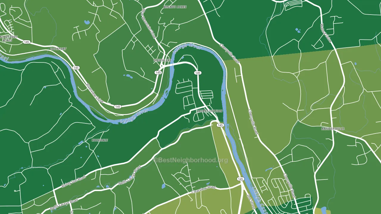 18059, PA block-group voter-turnout map