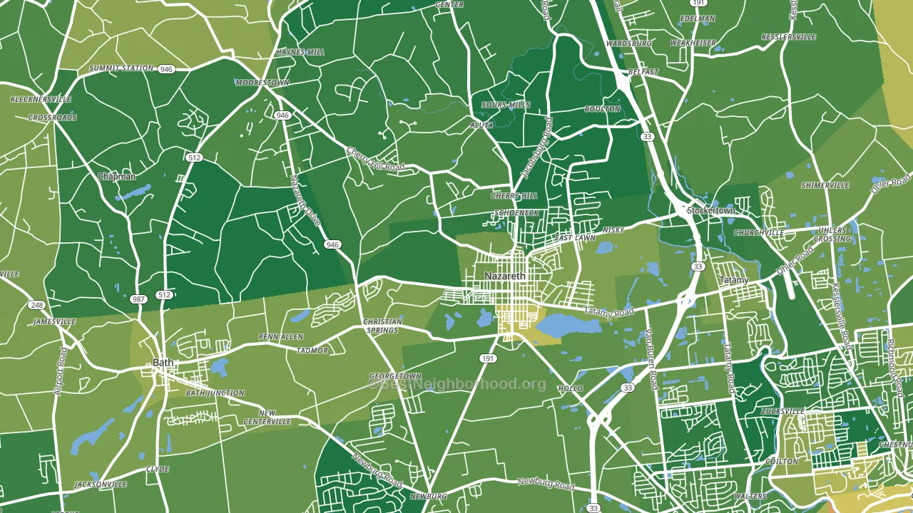 18064, PA block-group voter-turnout map