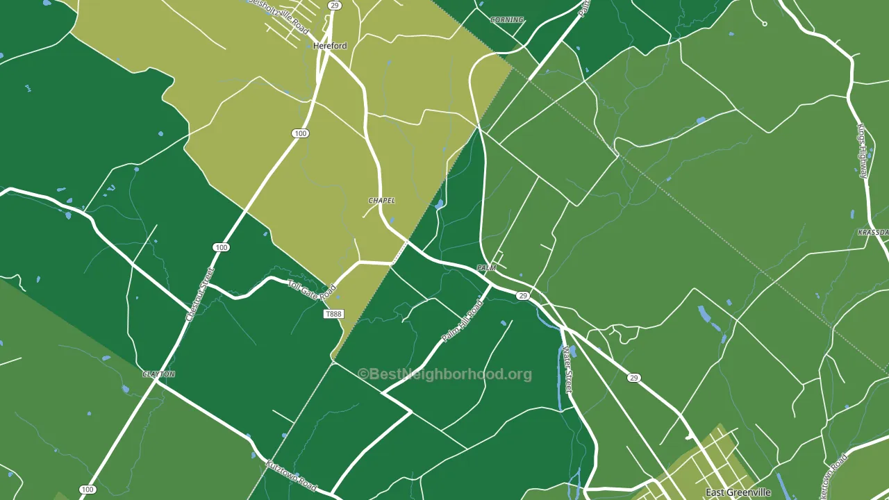 18070, PA block-group voter-turnout map