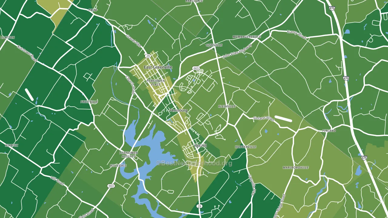 18073, PA block-group voter-turnout map