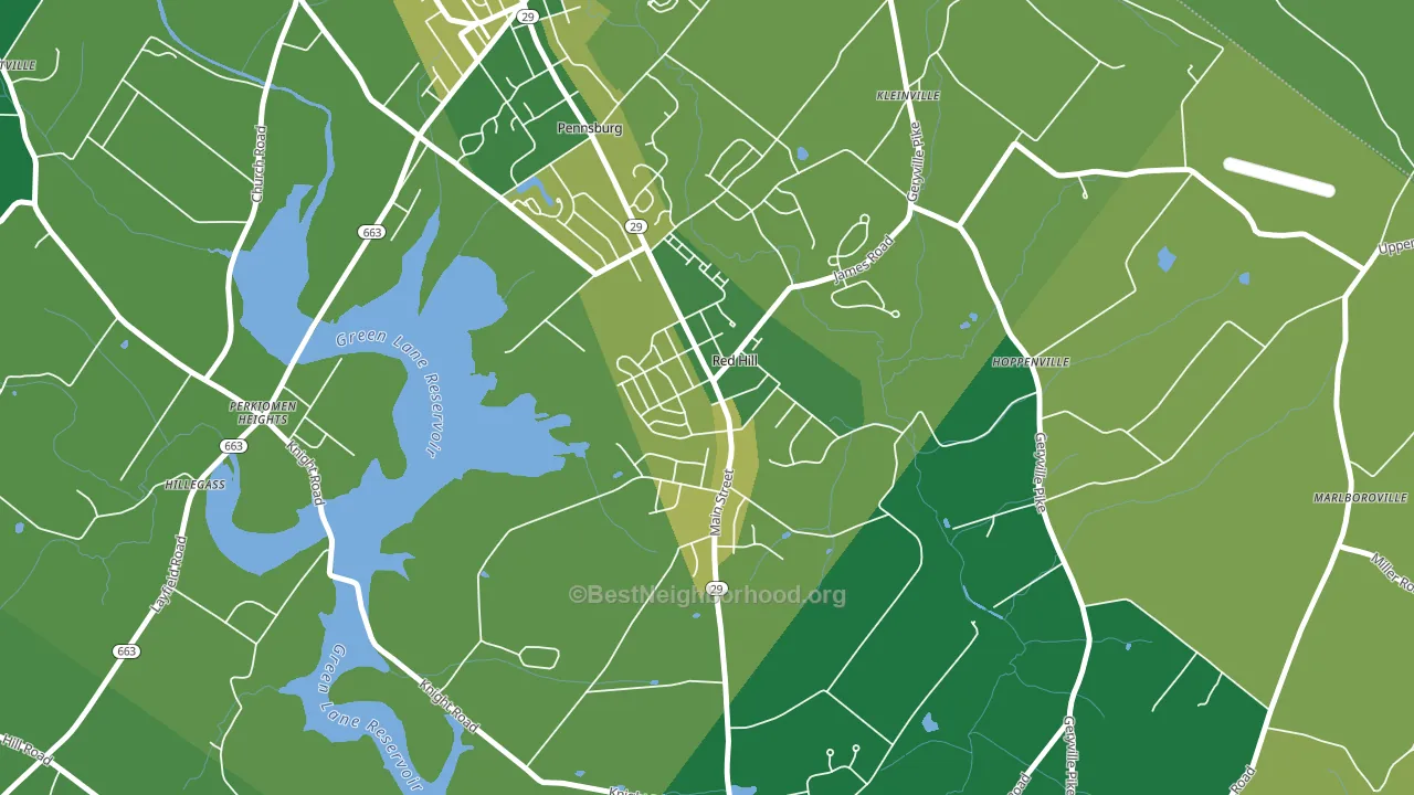 18076, PA block-group voter-turnout map