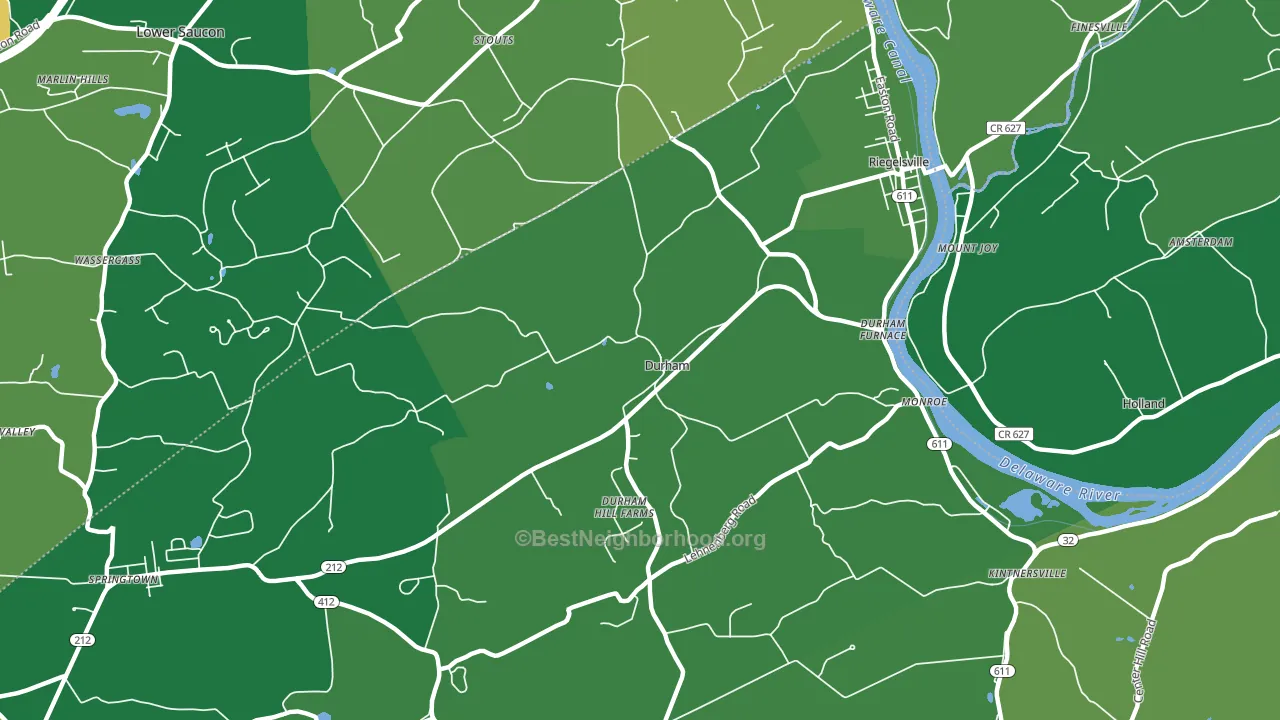 18077, PA block-group voter-turnout map