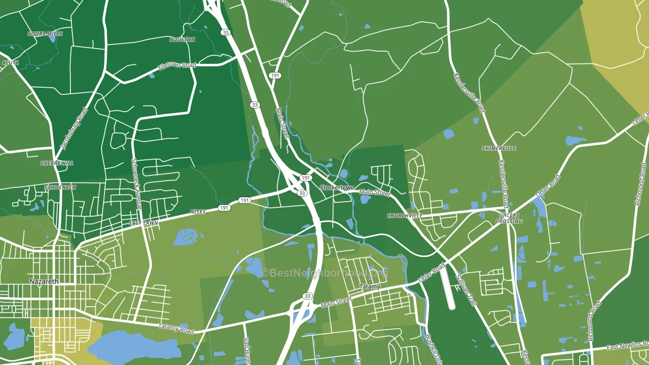 18083, PA block-group voter-turnout map