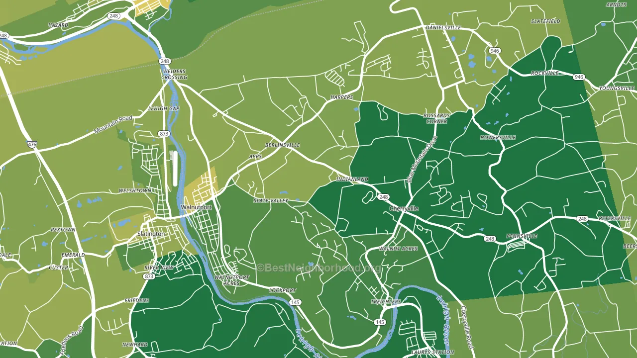 18088, PA block-group voter-turnout map