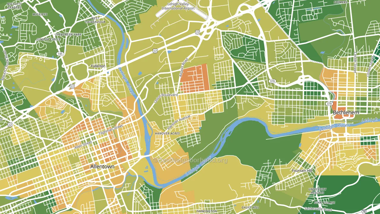 18109, PA block-group voter-turnout map