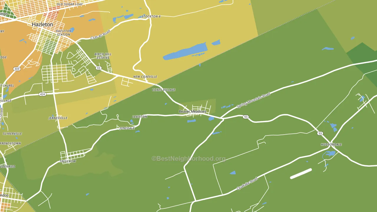 18216, PA block-group voter-turnout map