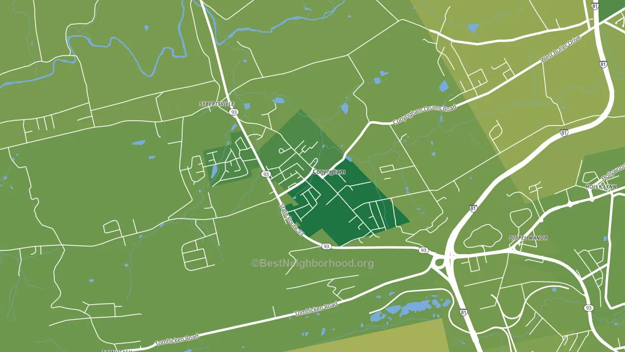 18219, PA block-group voter-turnout map