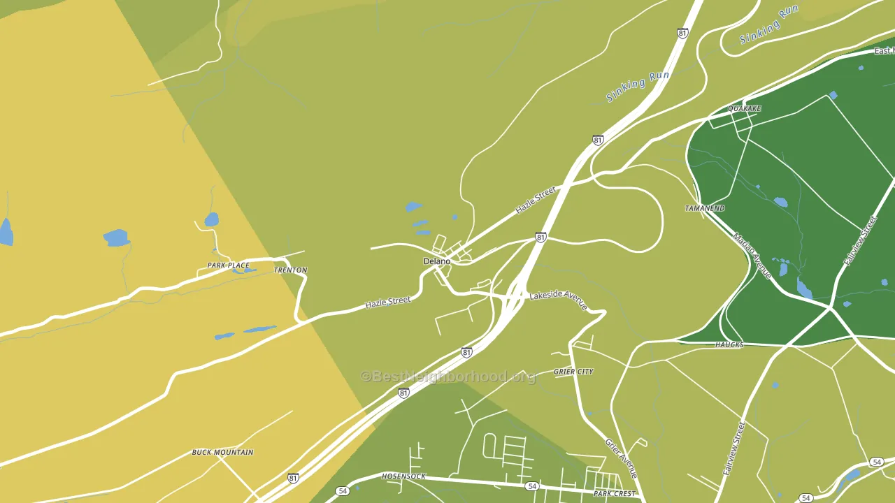 18220, PA block-group voter-turnout map
