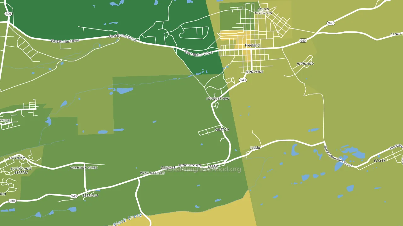 18221, PA block-group voter-turnout map